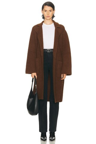 Jenni Kayne Jessica Sweater Coat in Chocolate | FWRD 