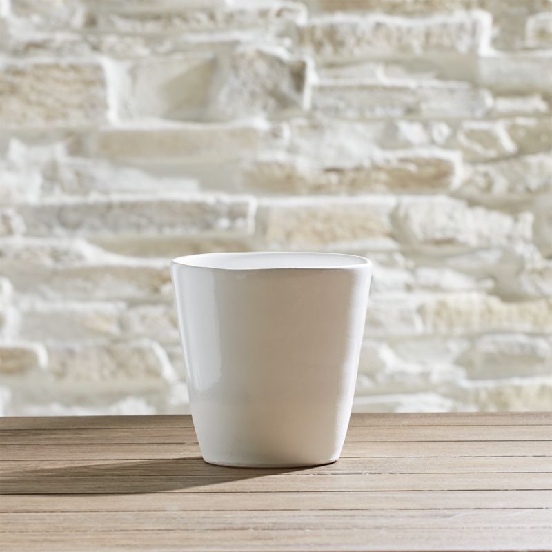 Dyp White Planter + Reviews | Crate and Barrel | Crate & Barrel