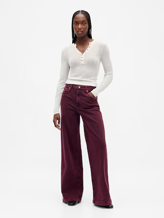 High Rise Stride Wide-Leg Jeans | Gap (US)