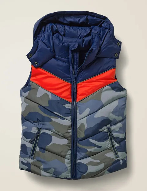 Water Resistant Vest - College Blue/Camouflage | Boden (US)