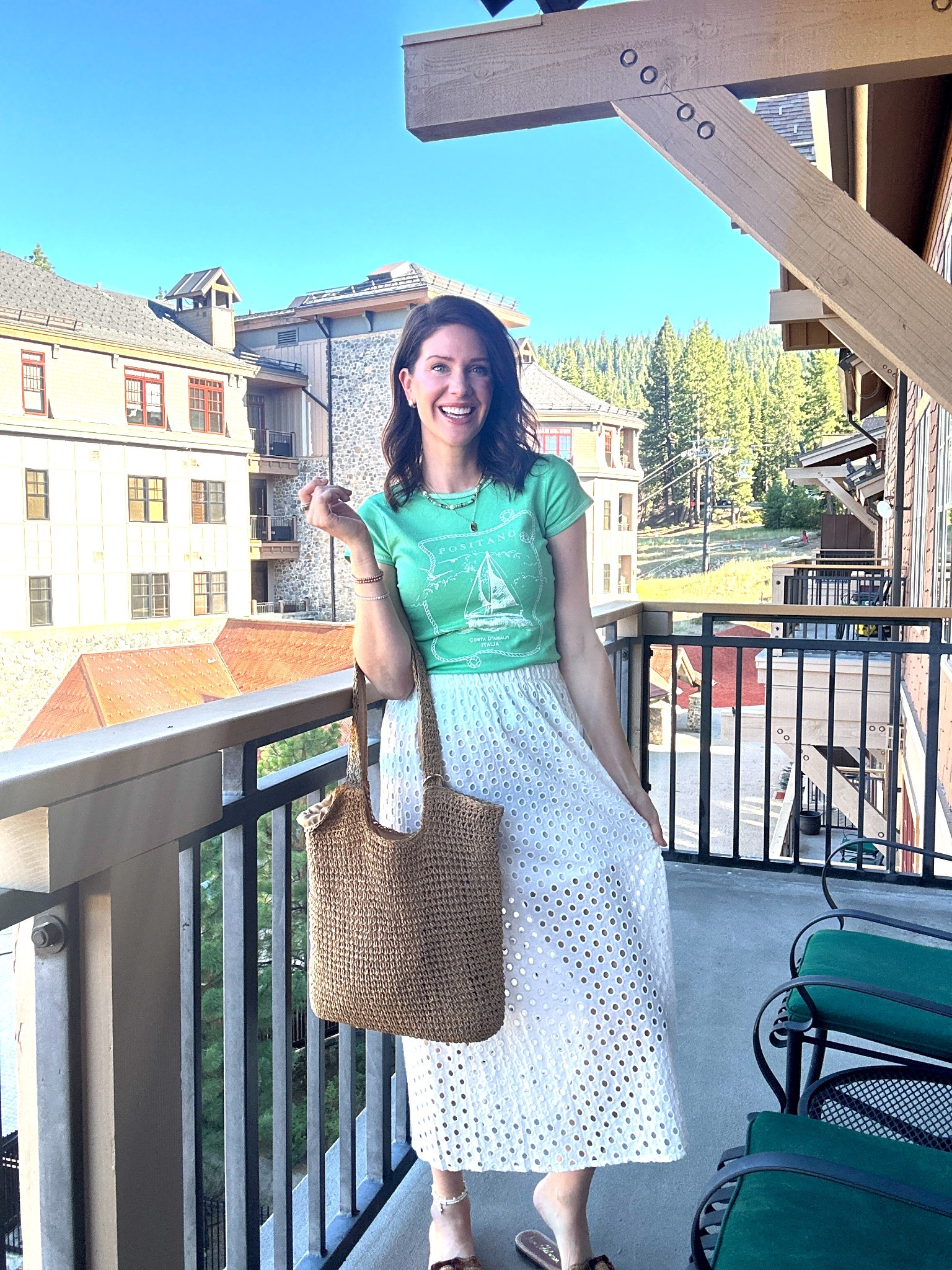Vacation dinner outfit. I grabbed this shirt from the kids section from Target. It was a perfect throw and go outfit. The skirt would be so cute as a bathing suit coverup as well! 

#LTKTravel #LTKSwim #LTKFindsUnder50