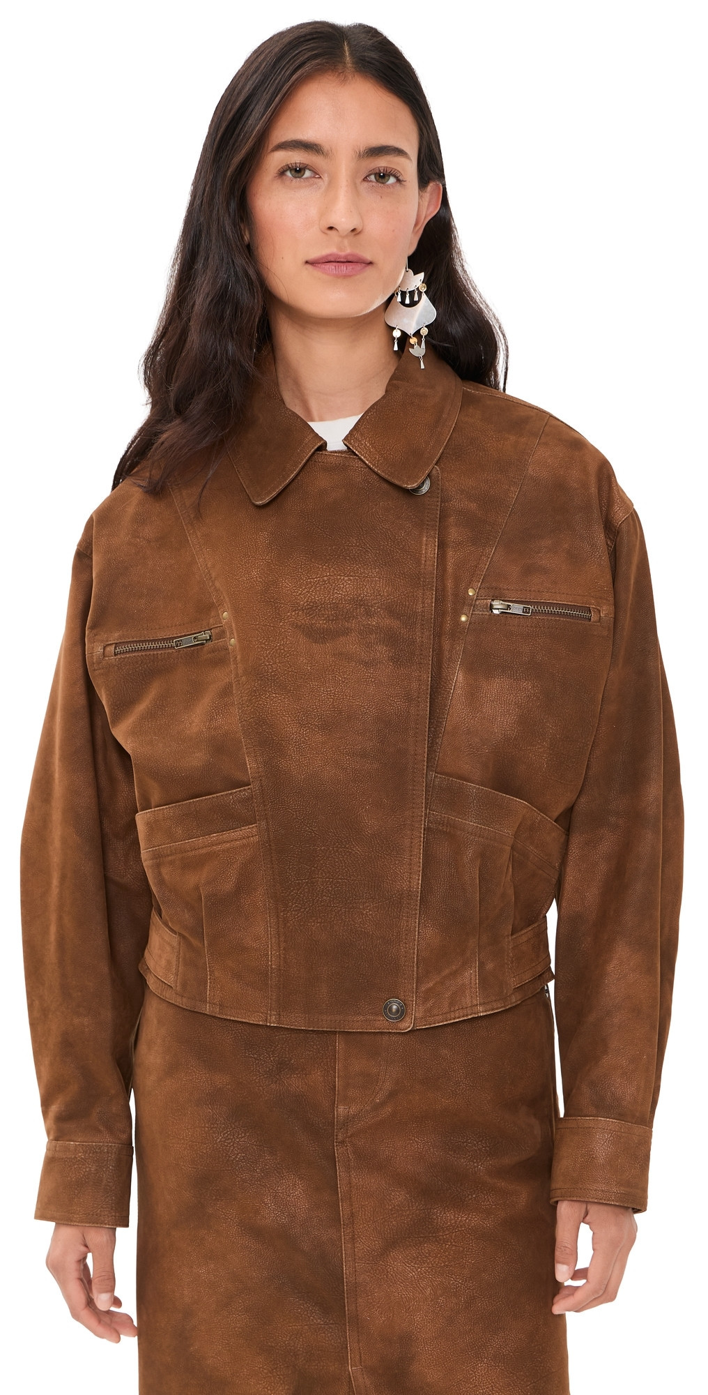Isabel Marant Étoile Belma Bomber Jacket Brown 34 | Shopbop