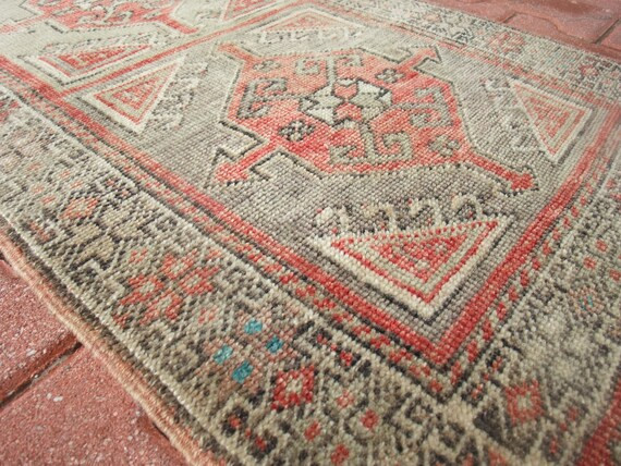 Runner Rug,Oushak Mat Rug,Vintage Small Rug,Home Decor Rug,Table Runner Rug,Small Lovely Doorway Boh | Etsy (US)