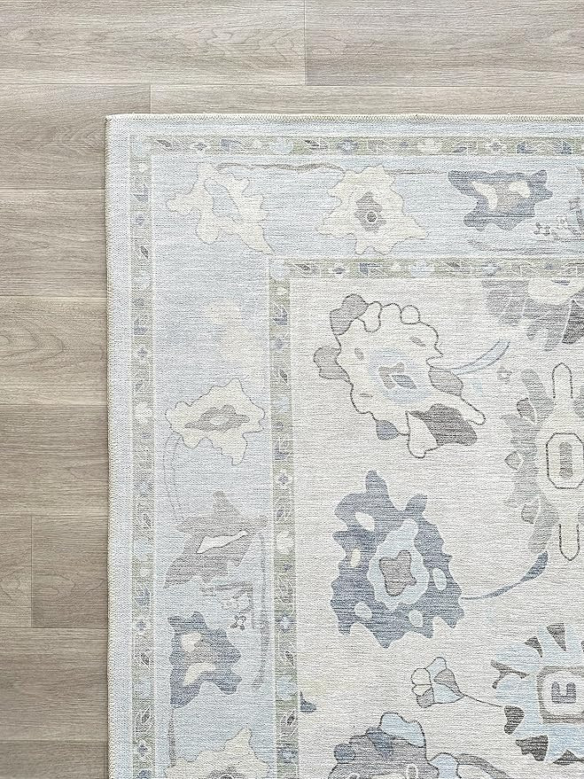 Green Oushak Rug, Vintage Turkish Eclectic Floral Pastel Large Oversized Area Rugs for Living Roo... | Amazon (US)