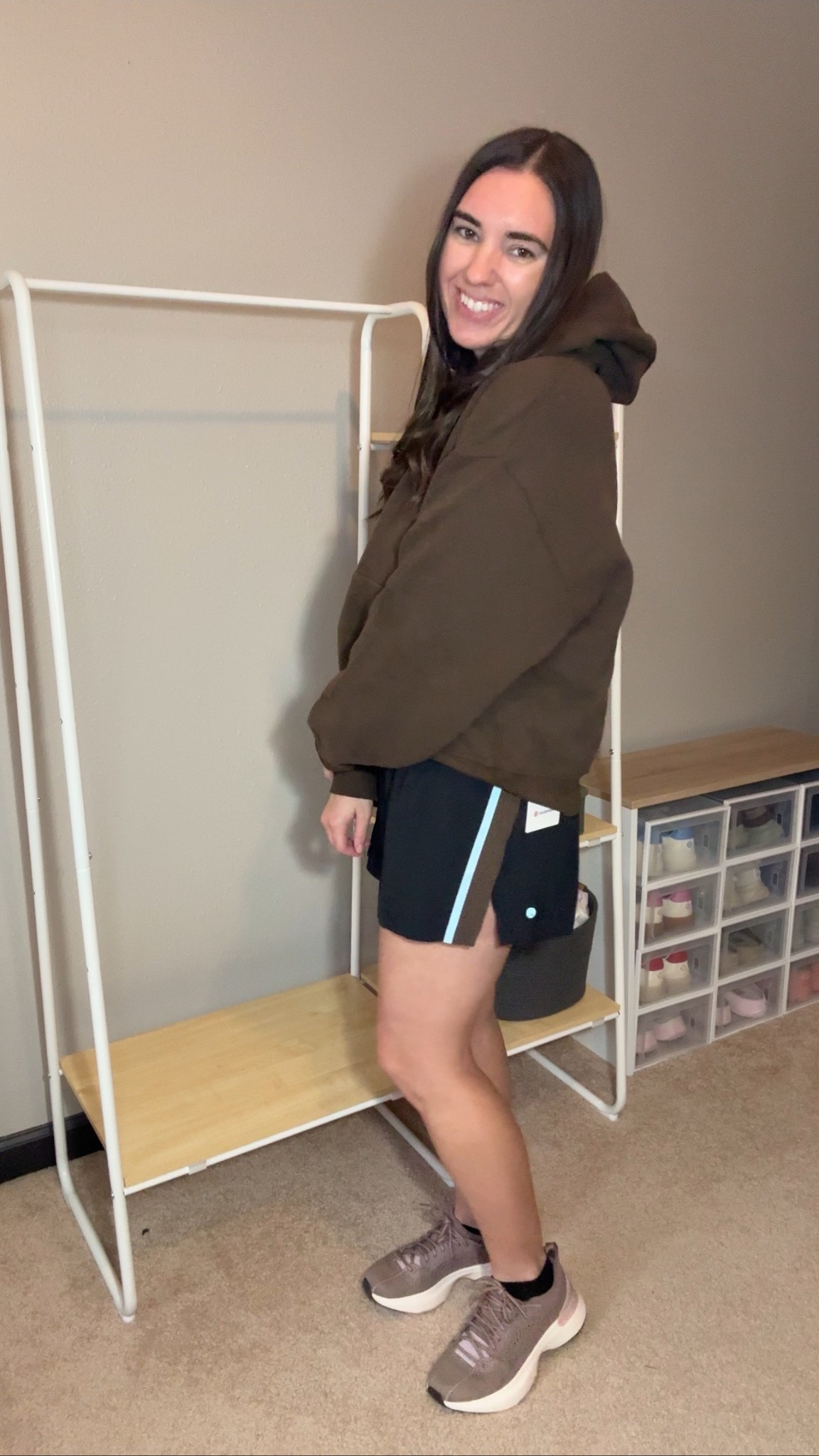 Striped shorts: shorts size medium, hoodie size medium 

#LTKSeasonal #LTKActive #LTKootd