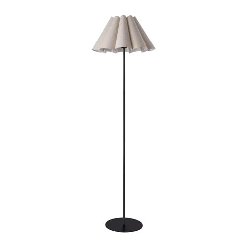 KUNJOULAM Modern Floor Lamp, Black Pole Floor Lamps, Simple Design Tall Lamp with Beige Lampshade, Standing Lamp for Living Room, Bedroom, Office, Home | Amazon (CA)