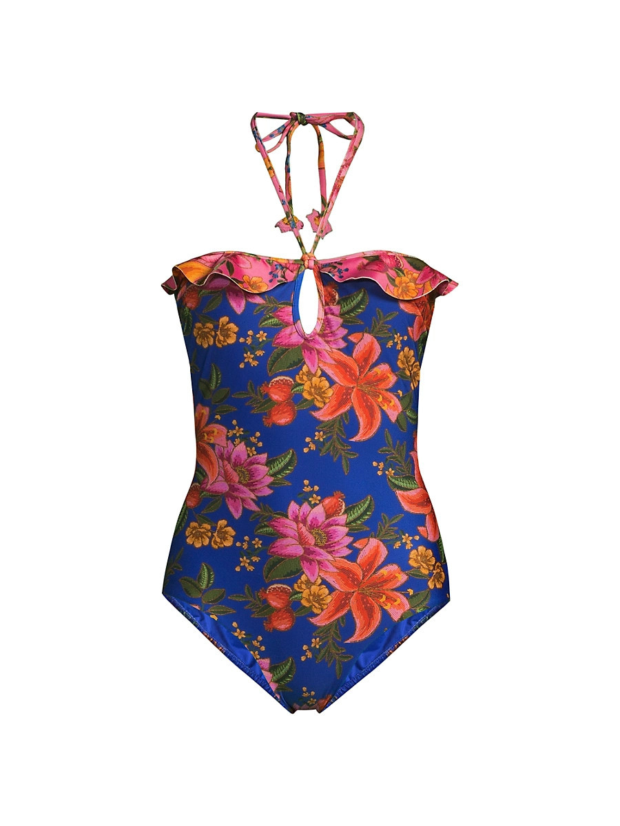 Women's Summer Fruit One-Piece Swimsuit - Blue - Size XL | Saks Fifth Avenue