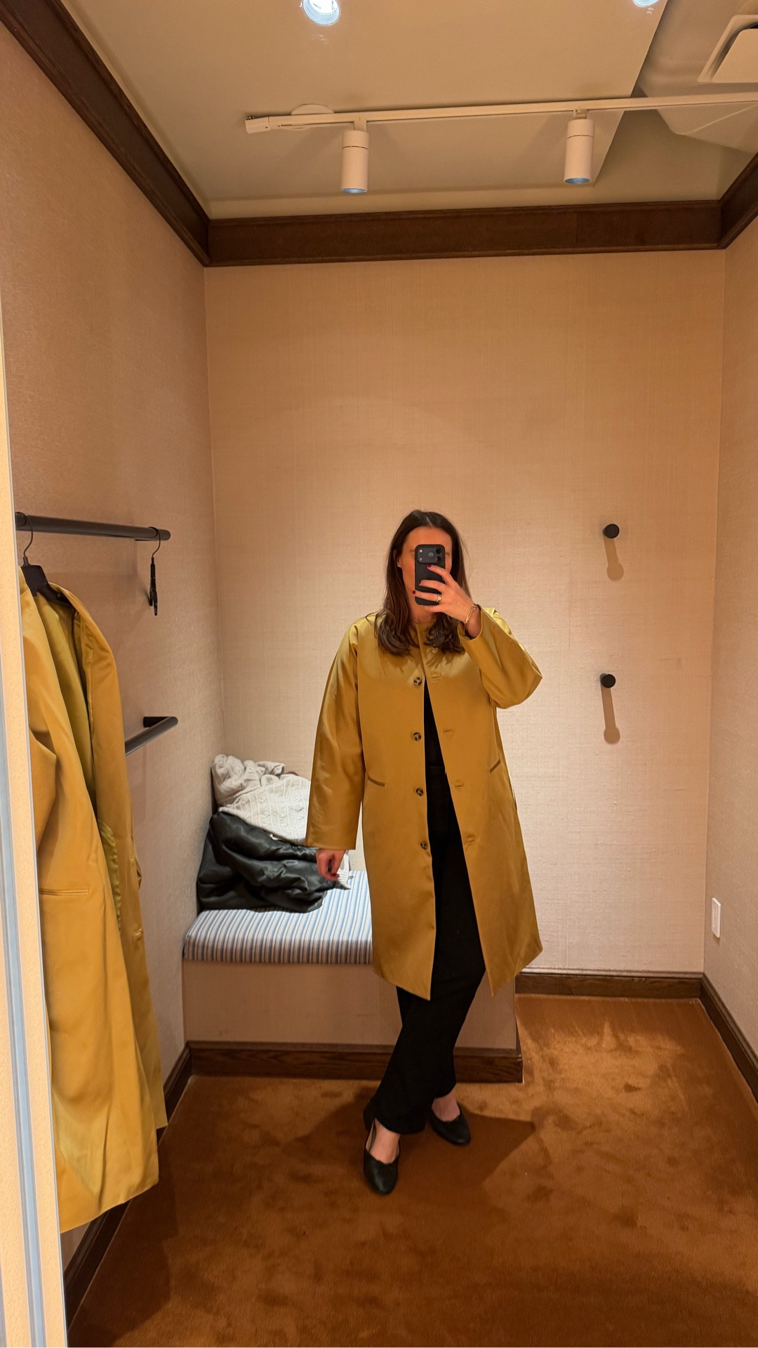 How chic is this yellow/ chartreuse satin jacket from Staud?! 
It runs big, size down. The medium fit me best (I’m usually a XL.) 

#LTKHoliday #LTKMidsize