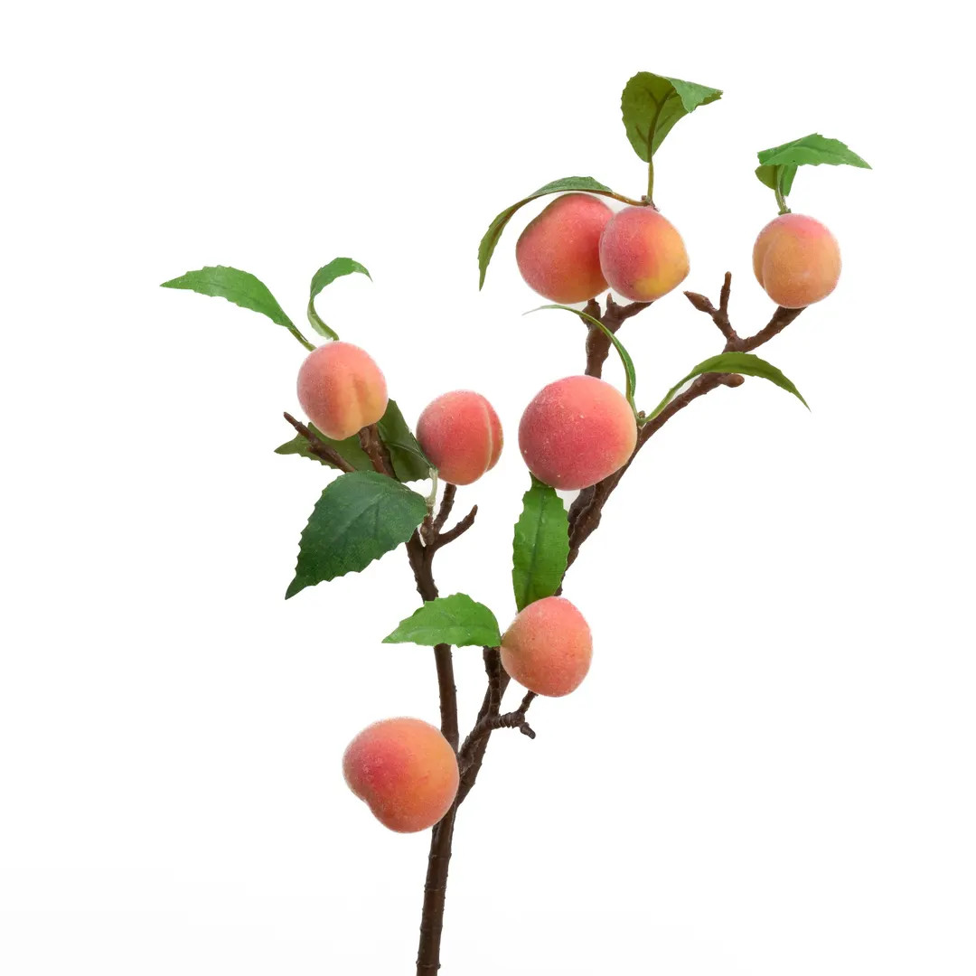 Fuzzy Touch Peaches Branch - Artificial Fruits | Etsy (Global)