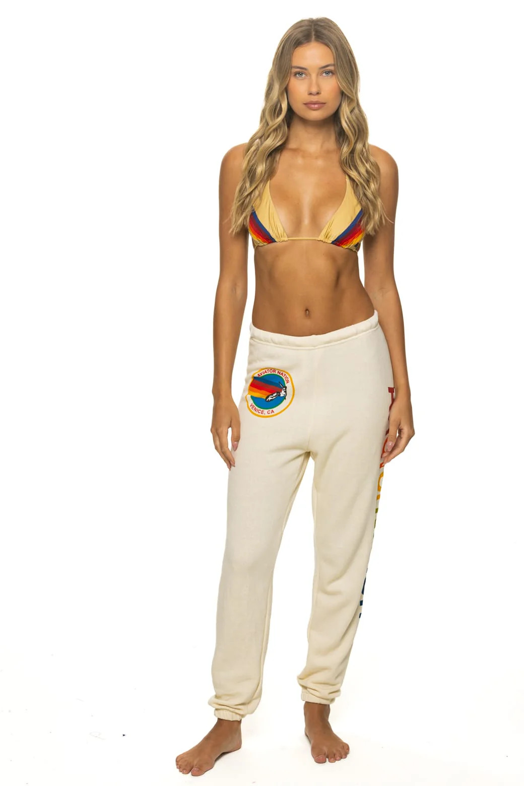 Women's Aviator Nation Sweatpants \u2013 Vintage White | Aviator Nation | Aviator Nation