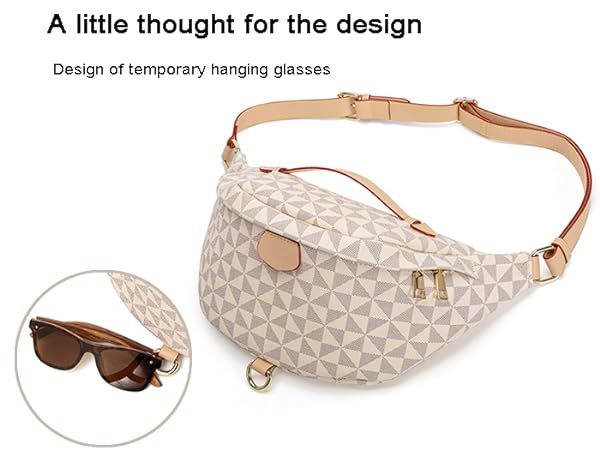 Fanny Pack Crossbody Bags for Women, Sling Bag for Women Small Belt Chest Bum Bag Checkered fanny... | Amazon (US)