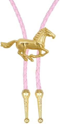 Joxevyia Horse Bolo Tie Western Cowboy Necktie for Men Women Adjustable Brown Leather Cord Runnin... | Amazon (US)