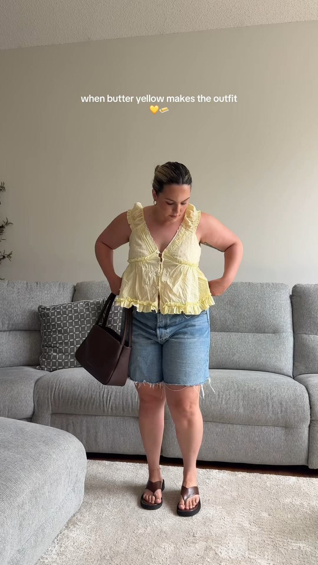 Butter yellow is a whole vibe 😮‍💨

Wearing a L in top & size 14 in shorts for oversized look

#LTKmidsize #LTKsummer