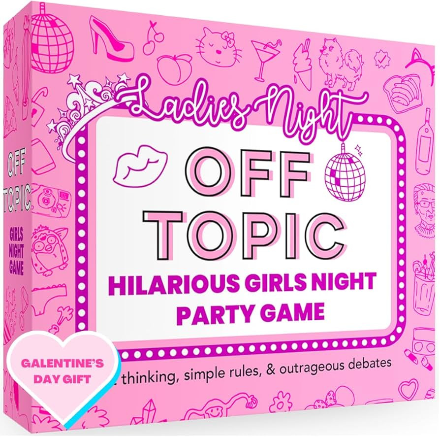 OFF TOPIC Galentine's Day Party Game - Fun Ladies Night Board Game - Girls Night Gift for Friends | Amazon (US)