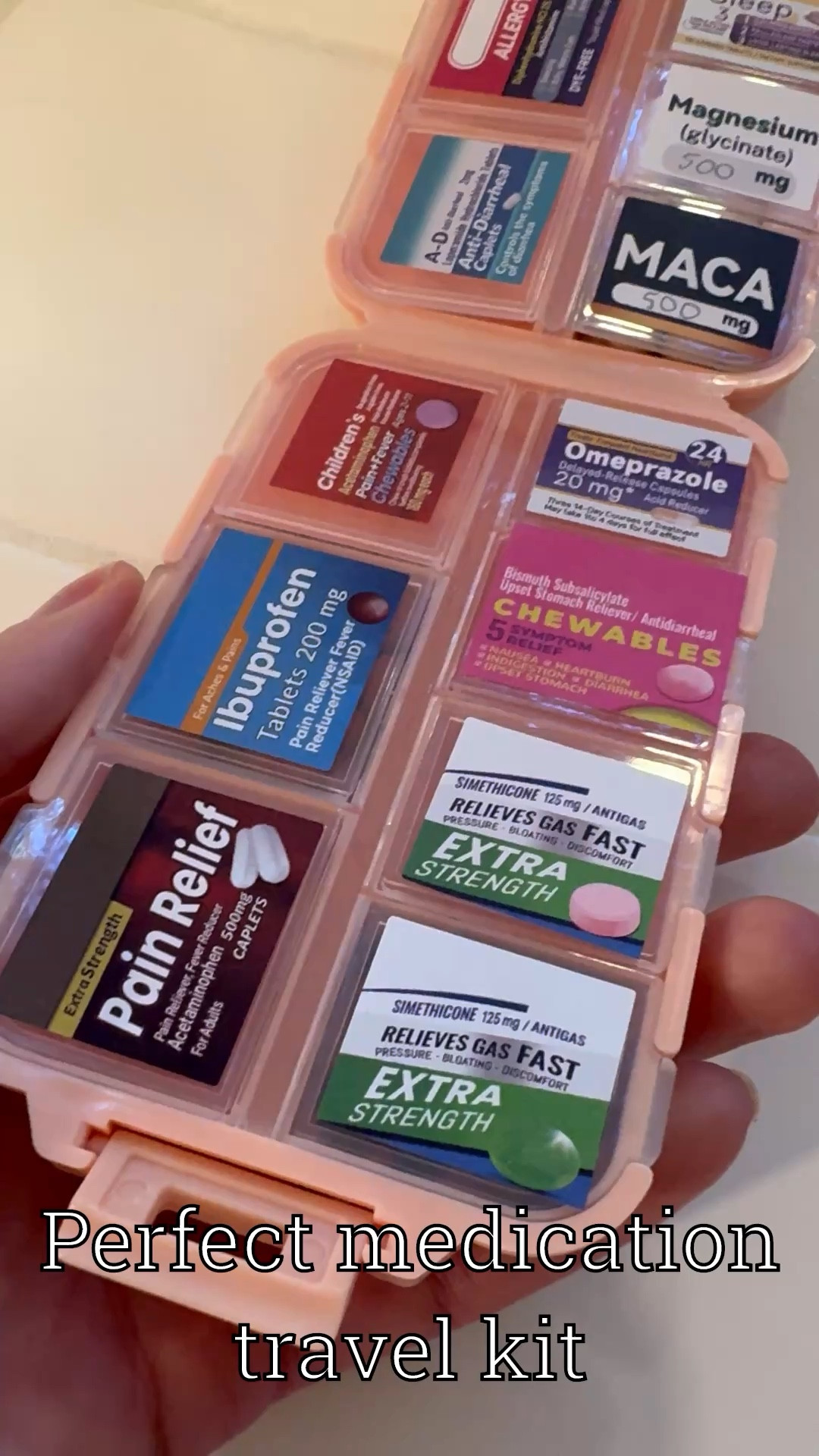 This travel medication kit is amazing. It comes with tons of different medication labels so you can pick which labels you use. I got the 3 pack so I can differentiate what I need at different times. 

#LTKTravel #LTKmomlife #LTKselfcare
