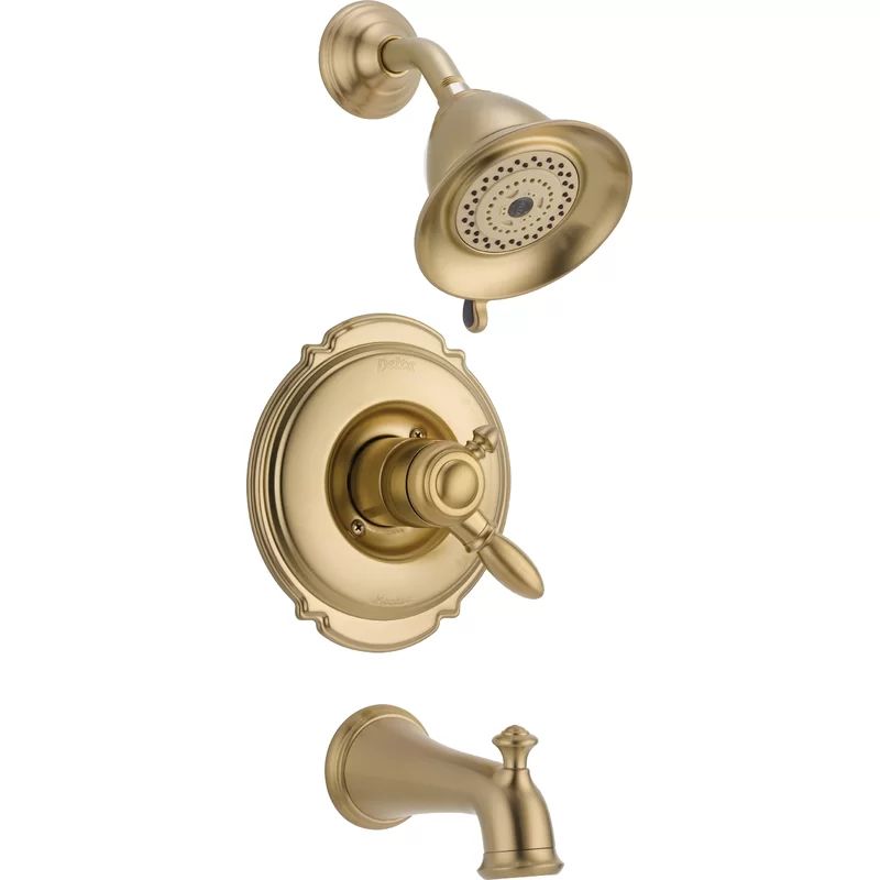 T17455-CZ Victorian Tub and Shower Faucet Trim with Lever Handles and Monitor | Wayfair Professional