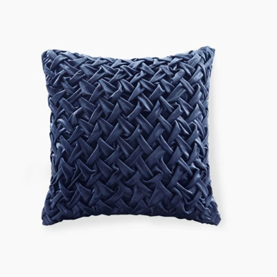 FONTOI 20"*20" Ruched Decor Bed Pillow, Decorative Square Pillows for Bed Couch Sofa, Navy, 20"*5"*20" | Target