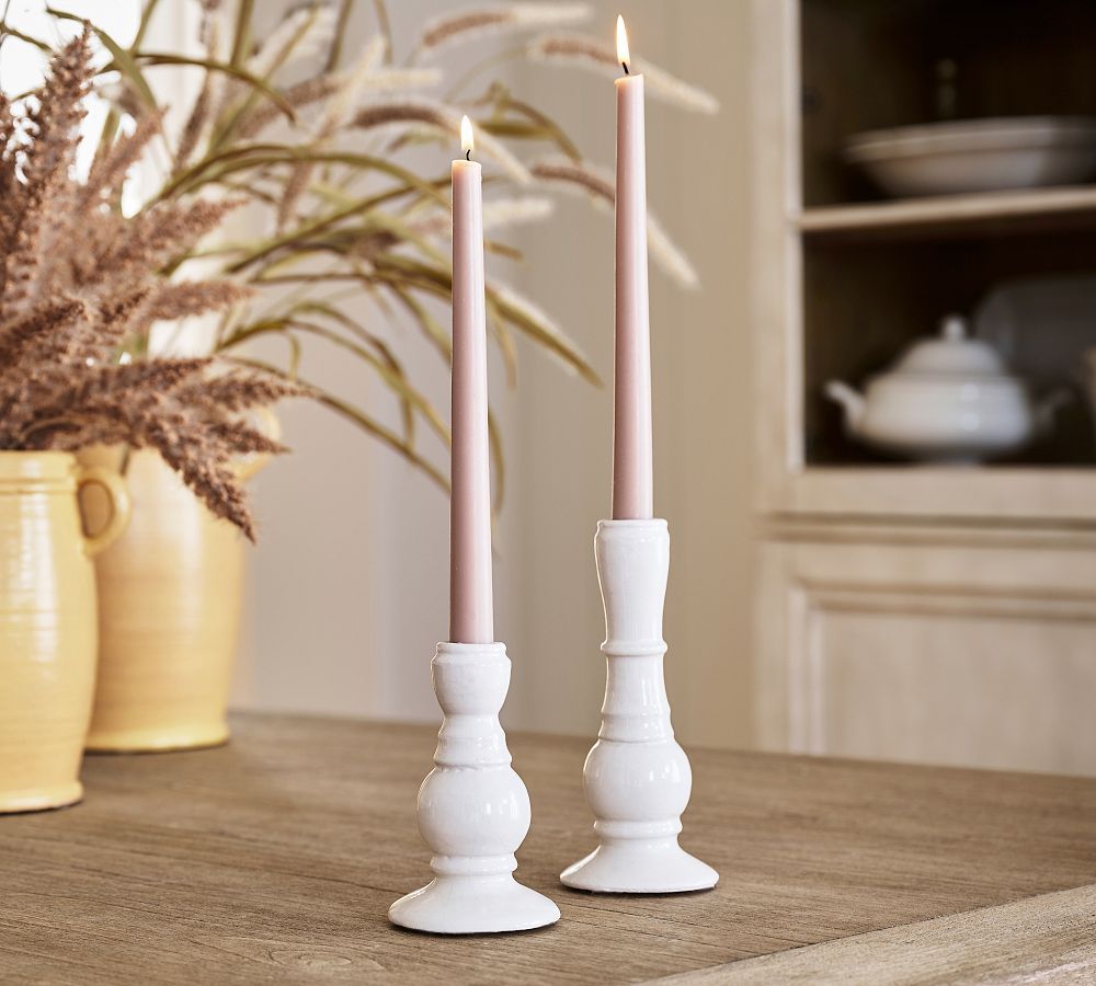 Handcrafted Emery Ceramic Candlestick | Pottery Barn (US)