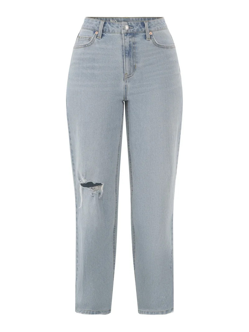 No Boundaries High-Rise Straight Leg Jeans, 30" Inseam, Women’s | Walmart (US)