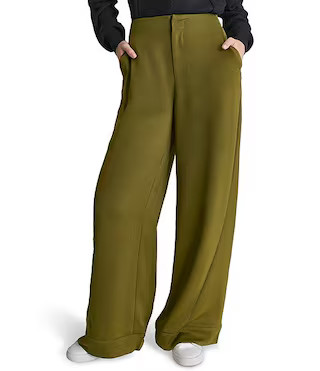 DKNY By Donna Karan High Rise Wide Leg Pocketed Pants | Dillard's