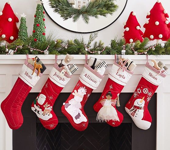 Quilted Christmas Stocking Collection | Pottery Barn Kids
