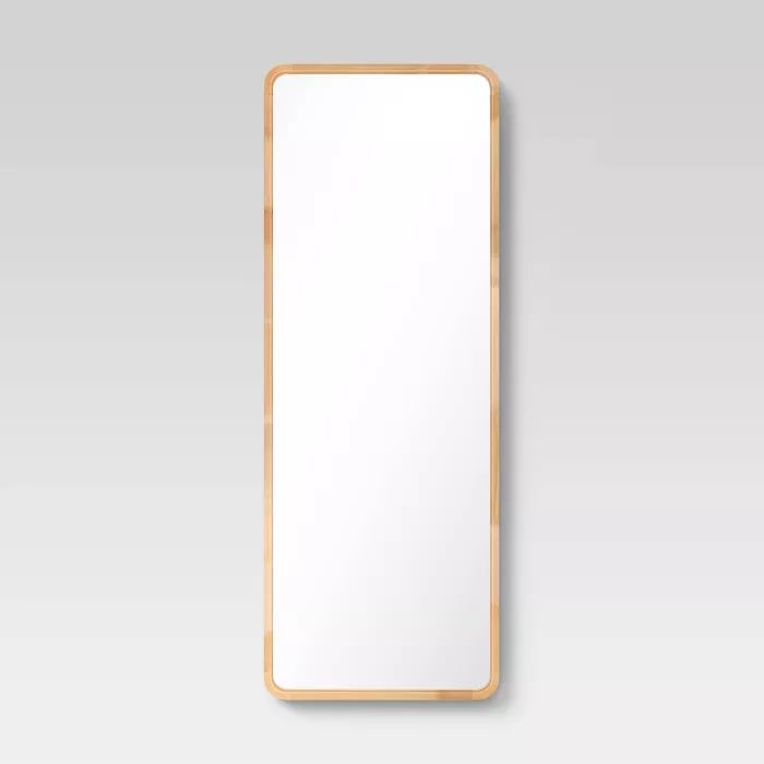 22&#34; x 60&#34; Wood Leaner Mirror Natural Brown - Threshold&#8482; | Target
