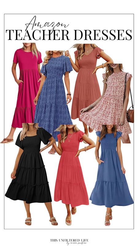 Loving these teacher dresses from Amazon. 
Back to School - Teacher Outfits - Midsize - Size 12 - Mom - Teacher Dresses - Amazon Fashion 

#LTKworkwear #LTKstyletip #LTKBacktoSchool