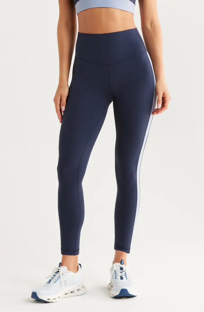 Zella Studio Luxe Colorblock High Waist 7/8 Leggings | Nordstrom | Nordstrom