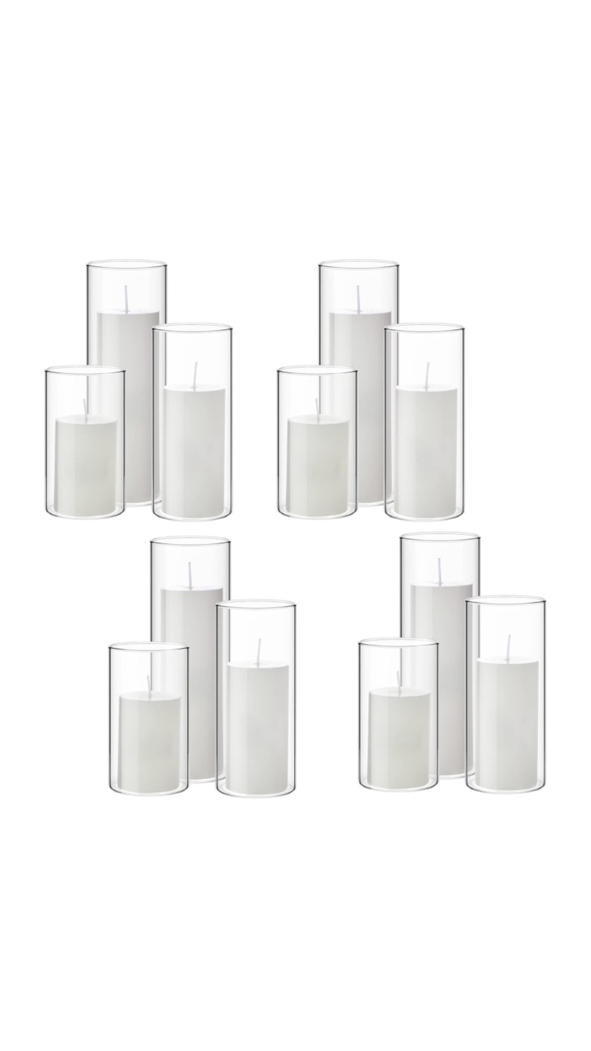 Beautiful table scape glass cylinder candle holder with candles. #LTKentertaining 