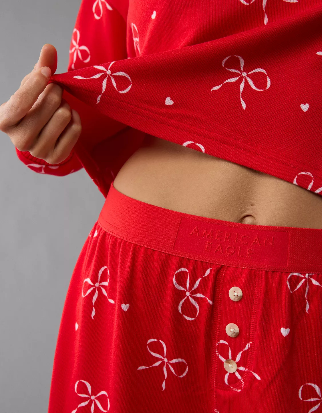 AE Bow Plush PJ Set | American Eagle Outfitters (US & CA)