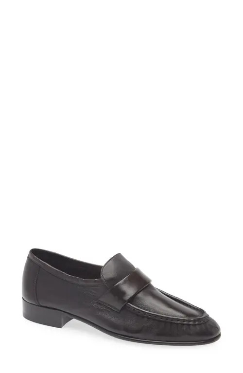 The Row Soft Loafer in Dark Brown at Nordstrom, Size 7Us | Nordstrom