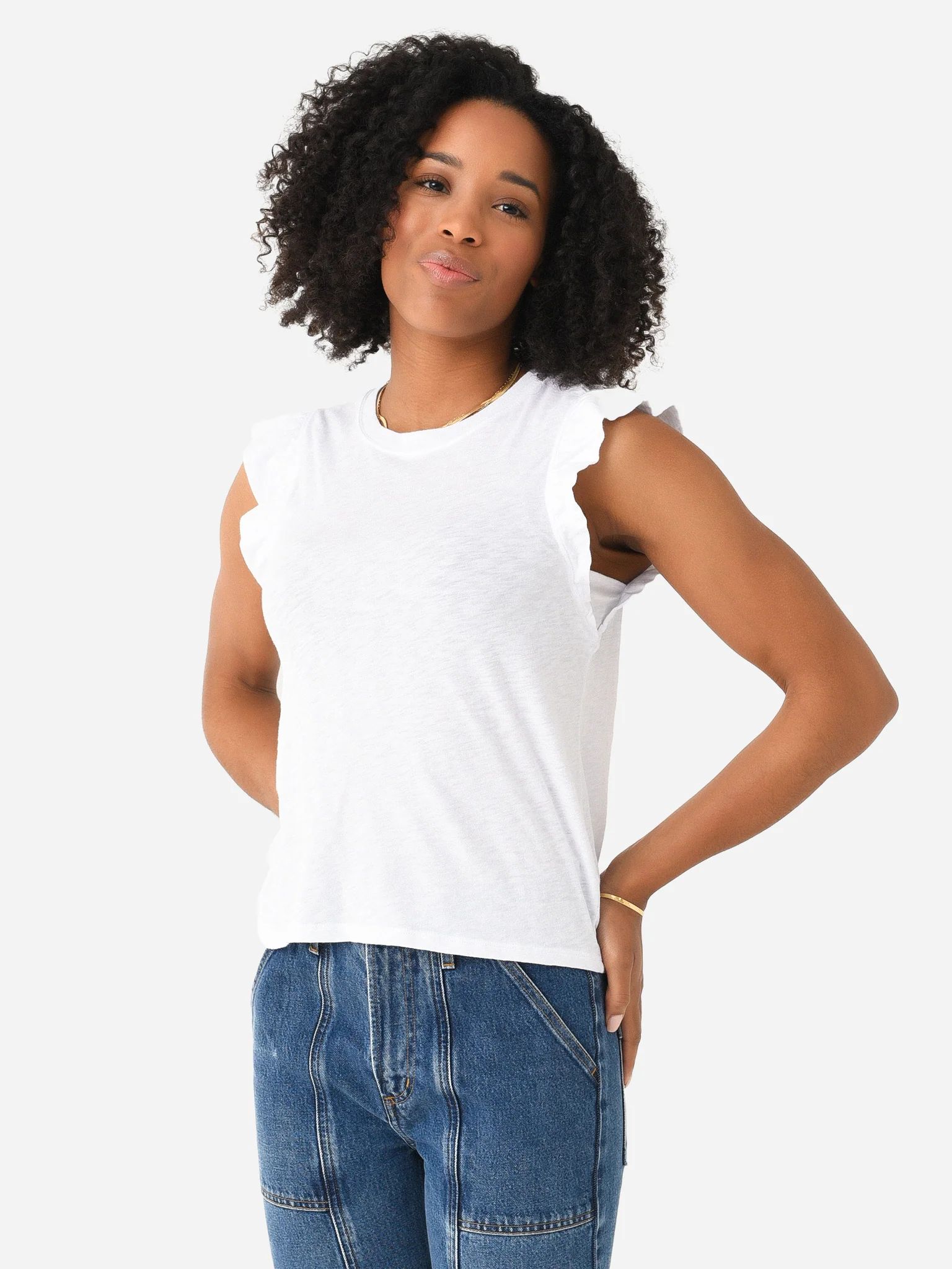 Z Supply Women's Dakota Ruffled Tank | Saint Bernard