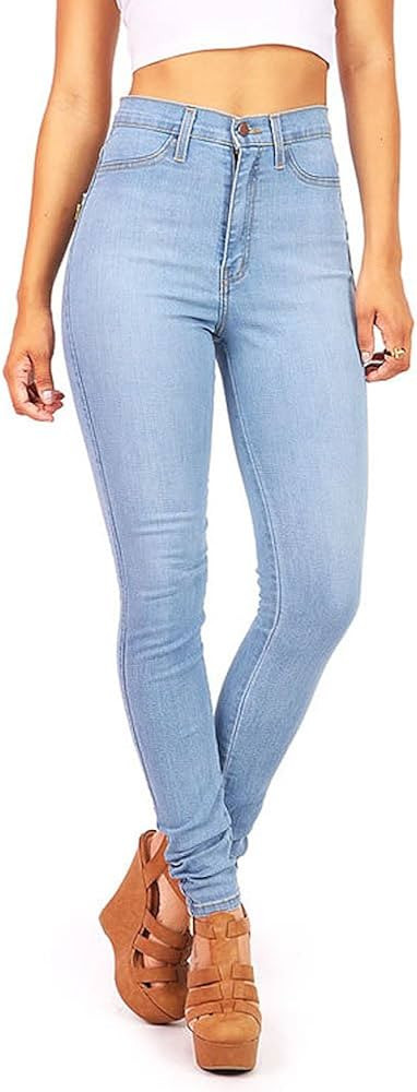 Vibrant Women’s Denim Skinny Jeans – Super Stretch High Waisted Classic Casual Slim Fit Pants | Amazon (US)