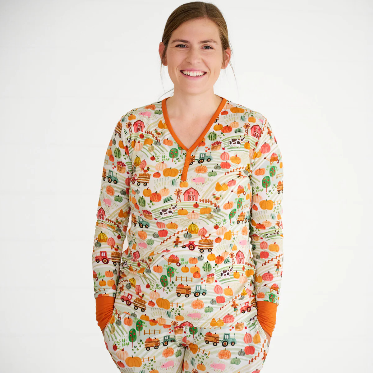 Happy Harvest Women's Pajama Top | Little Sleepies
