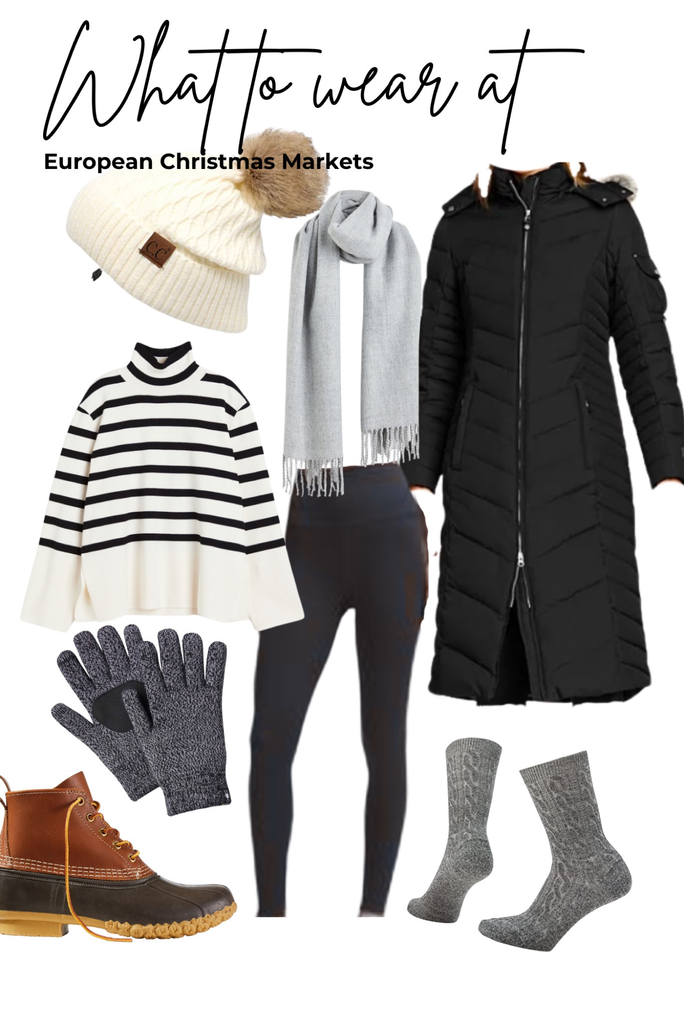 What to wear to Christmas markets 🎄. 
Knit sweater, leggings, duck boots, knit hat, and gloves. 

#LTKTravel #LTKHoliday #LTKSeasonal