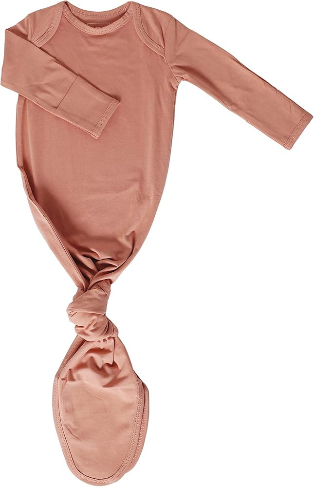 Marlowe & Co Organic Cotton Knotted Newborn Baby Gown, Soft Knotted Sleeper Gown for Baby Boy and... | Amazon (US)