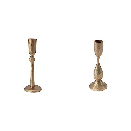 Creative Co-Op Hand-Forged Metal Taper Candle Holders (Set of 2) | Amazon (US)