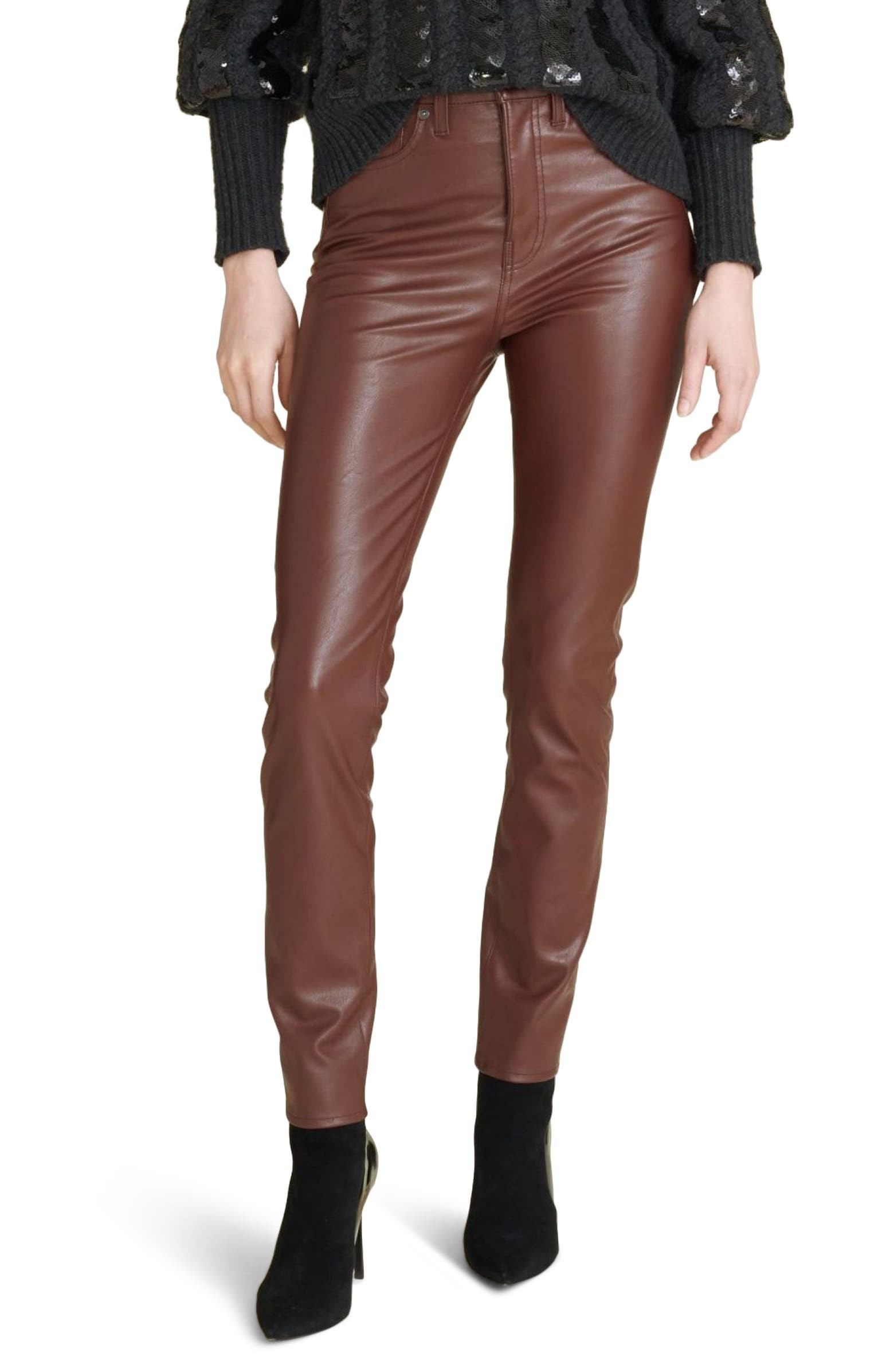 Debbie High Waist Faux Leather Skinny Pants | Nordstrom Rack