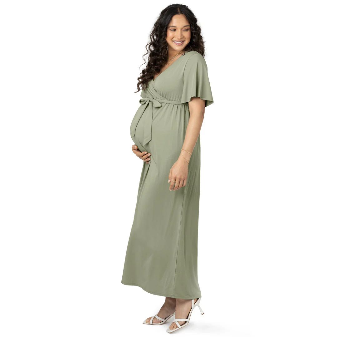 Wrap Maternity Maxi Dress | Rosemary | Kindred Bravely