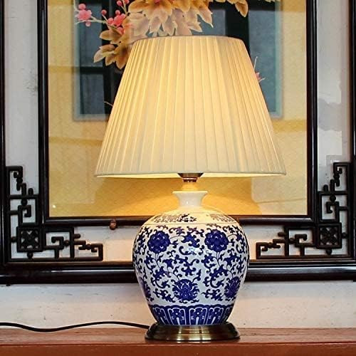 FMOGG Neoclassical Style Chinaware Jar Table Desk Lamp Colorful Manual Painting Blue and White Po... | Amazon (US)