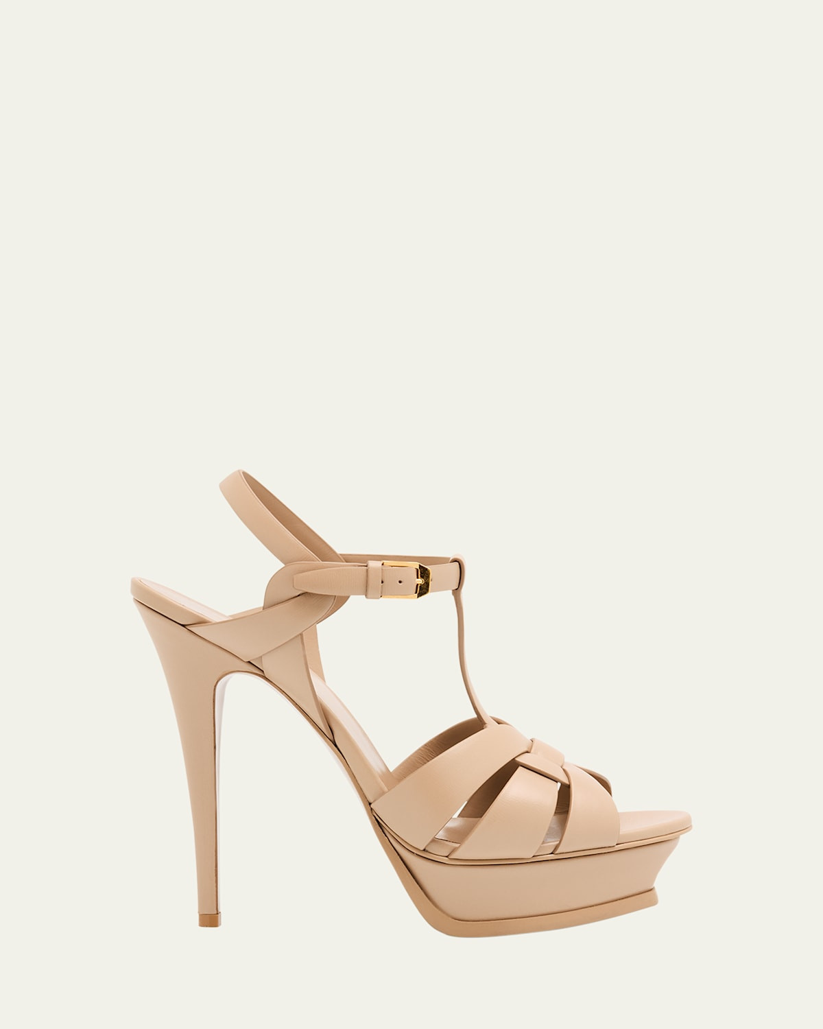 Tribute Leather T-Strap Platform Sandals | Bergdorf Goodman