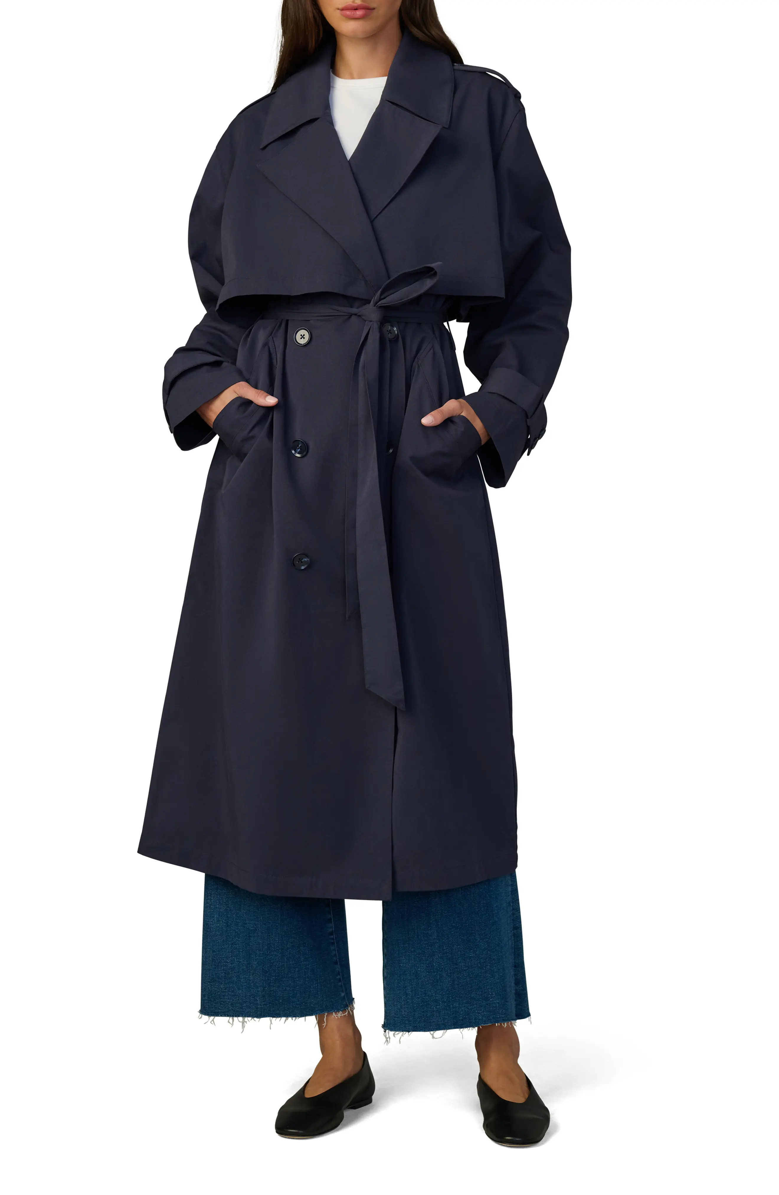Joe's The Dani Michelle Trench Coat in Navy at Nordstrom Rack, Size X-Large | Nordstrom Rack