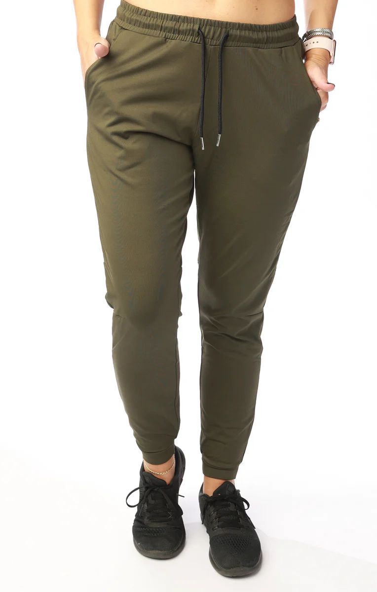 The perfect womens Military Olive joggers. | Bunker Branding Co/The Linc/ Linc Active
