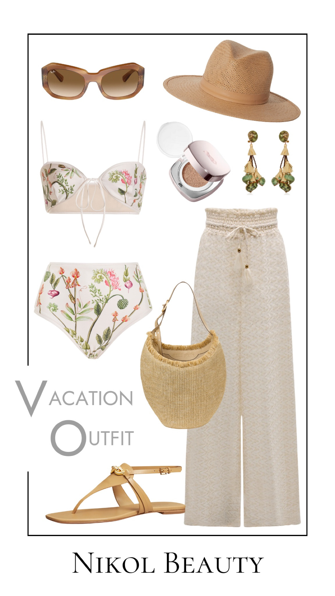 Vacation vibes in full bloom with this Agua by Agua Bendita floral bikini set paired with Ramy Brook Glora crochet pants!  #VacationOutfit #BeachReady #SummerFashion #BikiniSet #TravelChic



#LTKstyletip #LTKswim #LTKshoecrush