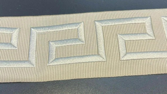 Embroidery Ivory Greek Key Trim Tape by the Yard | Etsy | Etsy (US)