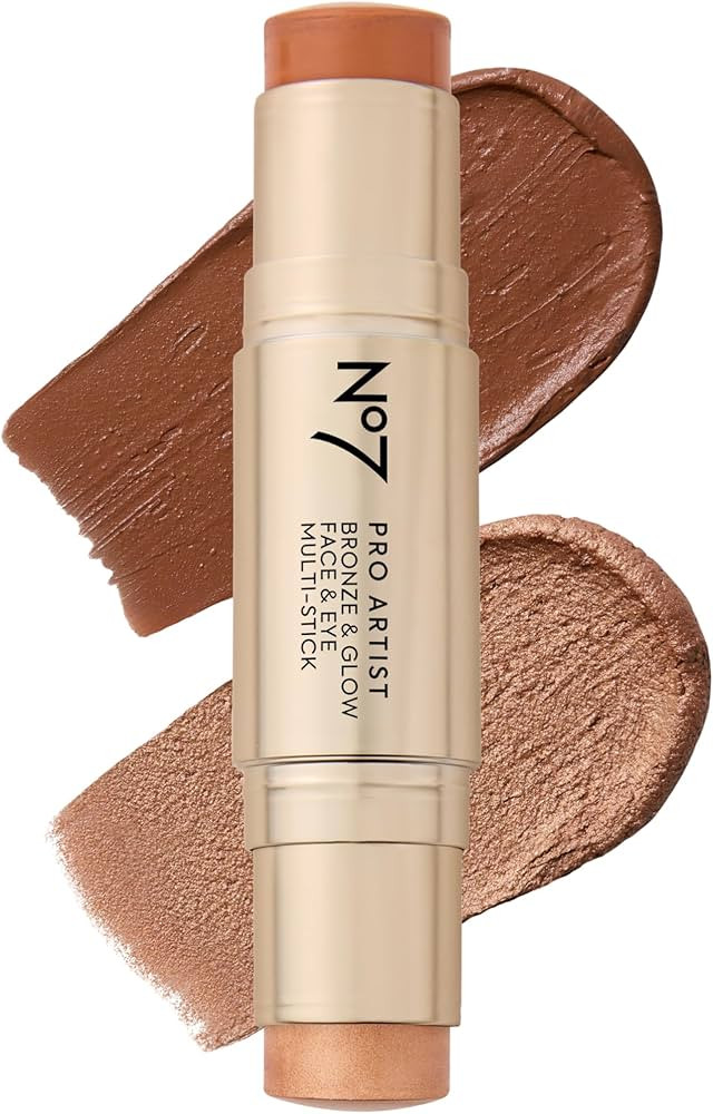 No7 Pro Artist Bronzer/Highlighter Stick, Deep Bronze/Golden, 10g | Amazon (US)