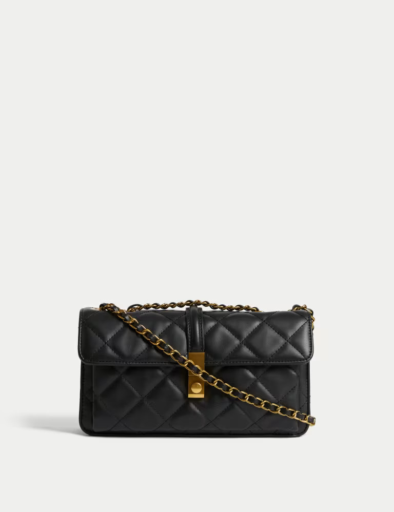 Quilted Chain Strap Cross Body Shoulder Bag | Marks & Spencer (UK)