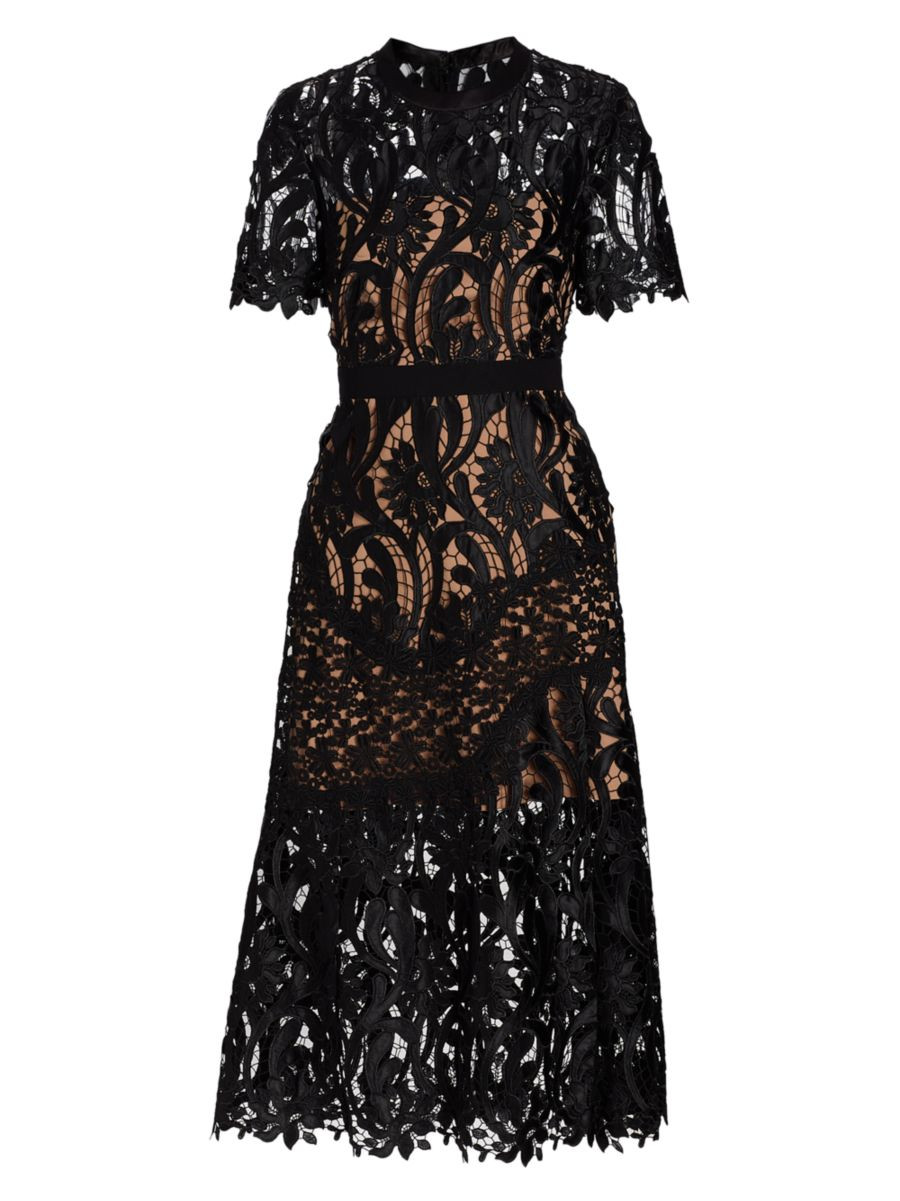 Prairie Guipure Lace Midi-Dress | Saks Fifth Avenue