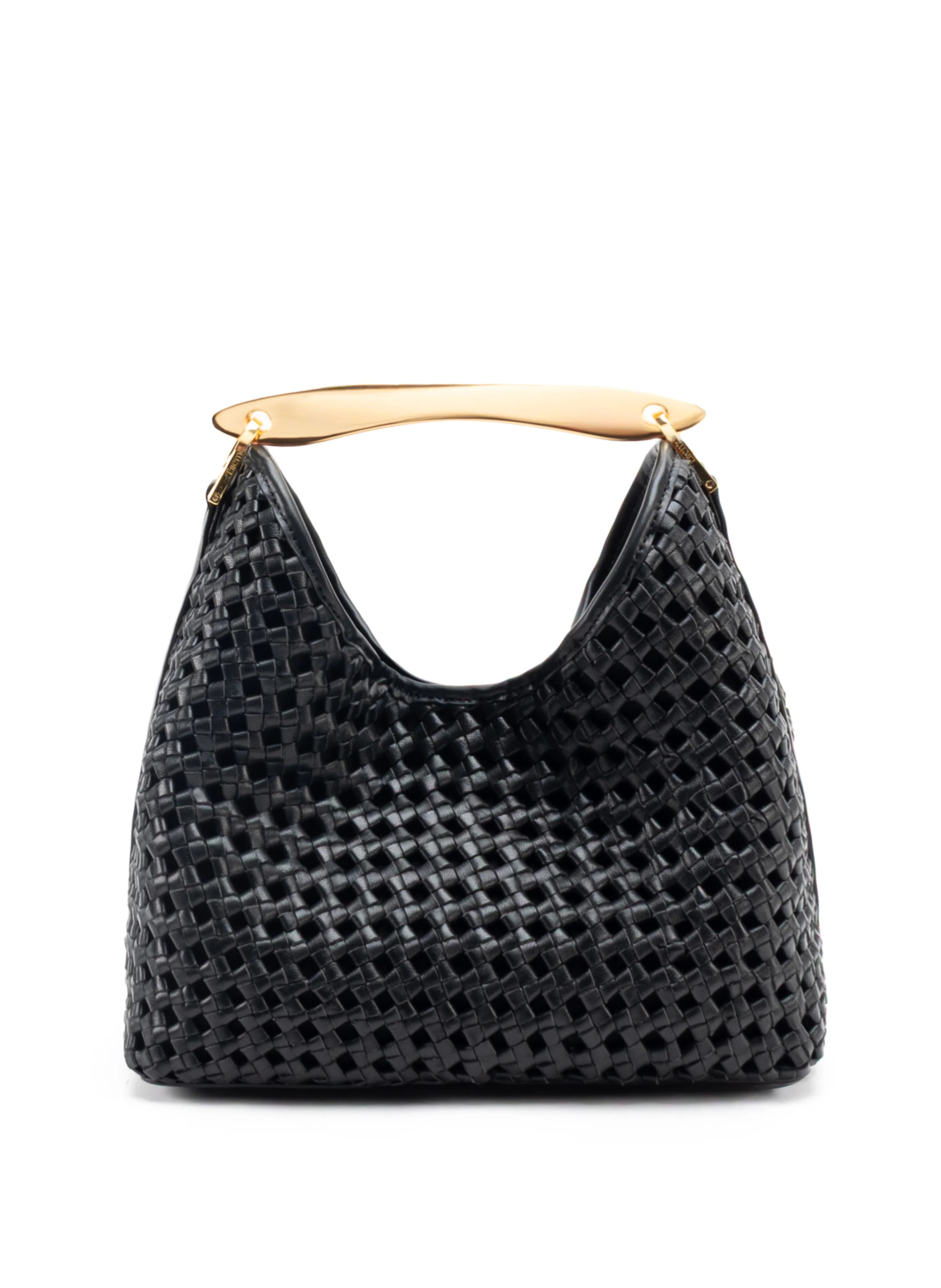 Boomerang Woven Leather Black - Woven Handbags for Women - Elleme | Elleme
