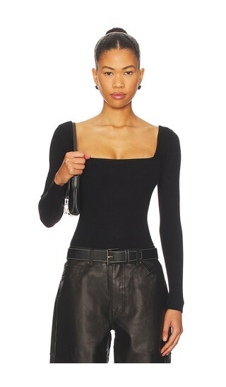 Amalia Square Neck Bodysuit | Revolve Clothing (Global)